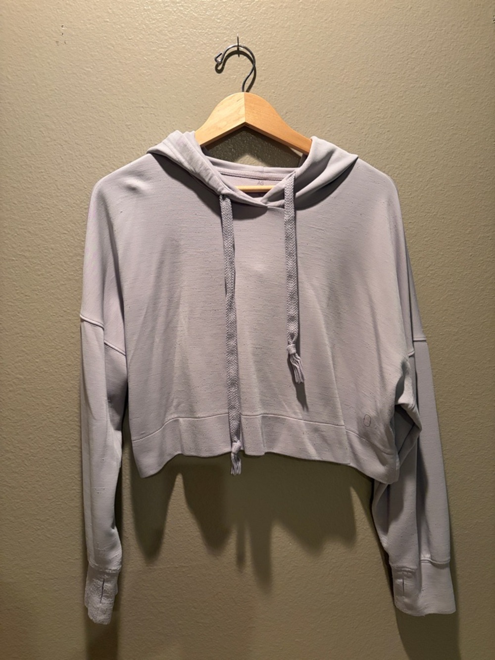 AS Revival Altar'd State Dreamluxe Cropped Hoodie Light Gray Modal Soft M - Picture 3 of 13
